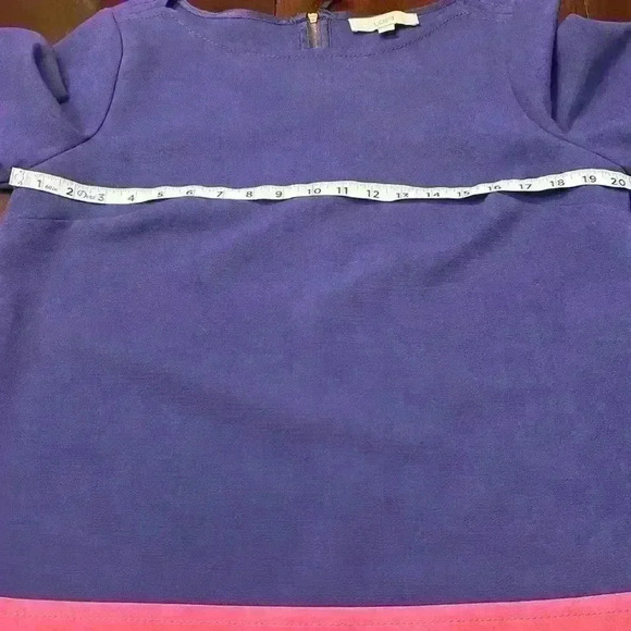 LOFT Color Block 3/4
Sleeve Shift Dress Pink/Purple Colorway size 14 - Picture 10 of 12